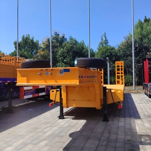 Nuevo Semirremolque de Plataforma Baja de Acero 100T, Suspensión Mecánica, 5 Ejes, Cuello Giratorio, Camión de Transporte de Carga, Superventas - Product Image 5