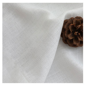 Venta al por mayor de lino simple apagón tela listo blanco barato cortina - Product Image 6