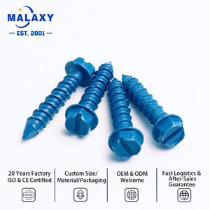 Vis à tête hexagonale fendue en acier au carbone sur mesure Malaxy, grade 8.8, selon dessin, pour fixations de construction - Product Image 1