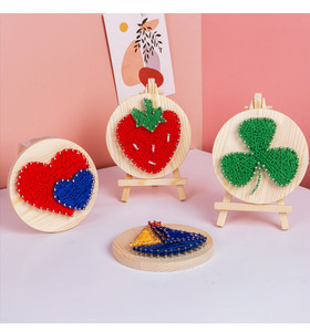 Kit de filage en bois DIY pour enfants, introduction au filage pour débutants, arts et artisanat de Noël, marque STRING ART SHJ, pour les enfants de 4 à 12 ans - Product Image 5