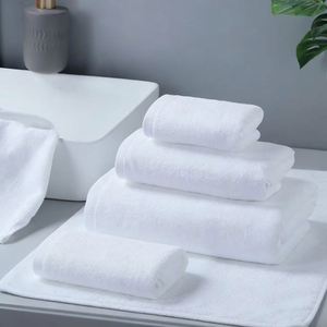 Serviette de bain en coton 100% de luxe, séchage rapide, tissée, couleur unie, blanche - Product Image 3