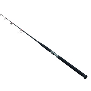 Série Big <span class=keywords><strong>Cat</strong></span> - <span class=keywords><strong>Canne</strong></span> à pêche spinning pour poisson-chat, haute résistance, noire, moyenne-lourde, avec pointe lumineuse, 7'6, équipement durable - Product Image 1
