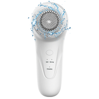 Brosse nettoyante électrique portative IPX7 pour le visage avec nettoyeur de pores, nettoyage en profondeur et exfoliation, exfoliant facial en silicone, prise UK