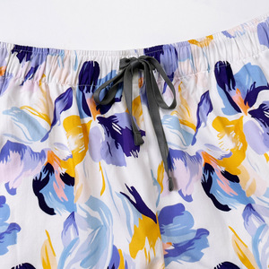 100% Cotton Woven Unisex Printed Hospital Scrub Sets V-neck Maternity <b>Nurse</b> Workwear Stretch Waistband Drawstring Pants - Product Image 6