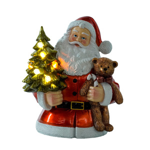 Ornamento Natalizio in Resina, Babbo <span class=keywords><strong>Natale</strong></span> Luminoso e Carino, Decorazione Festiva Illuminata, Regalo in Stile Europeo con Finitura Lucida - Product Image 1