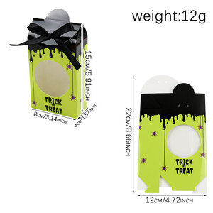 Boîte cadeau en carton rigide avec ruban, design mignon, pour bonbons et cadeaux d'Halloween, vente en gros - Product Image 5