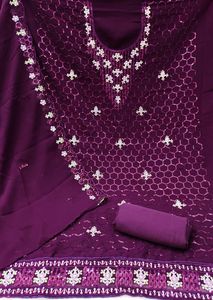 Georgette ดั้งเดิมเสื้อผ้าทำงานปากีสถาน salwar kameez สำหรับผู้หญิงชุดปาร์ตี้อินเดียชุดสุภาพสตรี salwar kameez - Product Image 5