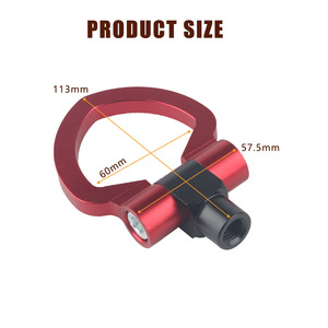 Gancho de Remolque Universal de Aleación de Aluminio Rojo para Parachoques de Coche de Carreras - Product Image 4