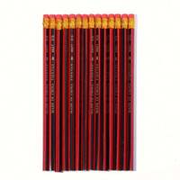 Lápices de Madera Recubiertos Afilables en Color Rojo y Negro para Tomar Notas en Casa y Trabajos Diarios de Cálculo Matemático