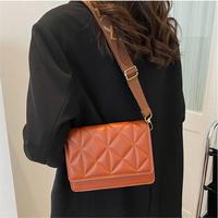 Nouveau sac à bandoulière pour femme en PU à motif diamant, résistant à l'eau, avec une seule sangle