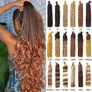 Perruque de dreadlocks bouclées africaines pour femmes, 28 pouces, style français, en fibre haute température, pour tressage, Super X Braid <span class=keywords><strong>Xpression</strong></span> Braids - Product Image 4
