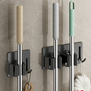 Support mural pour <span class=keywords><strong>balai</strong></span> et serpillière en acier inoxydable, organisateur de <span class=keywords><strong>balai</strong></span> utile pour la cuisine, la buanderie, les toilettes, installation facile - Product Image 3