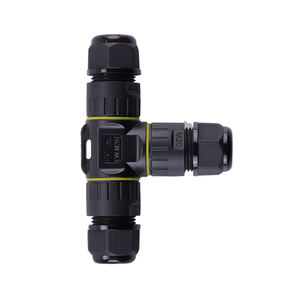 E-Weichat חיצוני 3 דרכים טי סגנון IP68 סטנדרטי עמיד למים חשמל כבל גן תת חשמל מחבר - Product Image 4