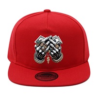 Casquette Snapback à 5 panneaux personnalisée, unisexe, à visière plate, style hip-hop, en polyester, streetwear