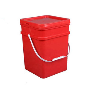 Tùy chỉnh màu sắc in logo đen vuông nhựa Xô có thể tái chế cấp thực phẩm PP Thùng với nắp - Product Image 2