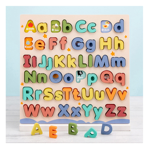 Puzzles en bois alphabet <span class=keywords><strong>ABC</strong></span> 2023 pour les tout-petits de 3 à 5 ans, jouets éducatifs d'apprentissage des lettres pour la maternelle - Product Image 1