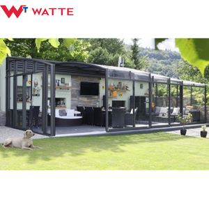 Auto retráctil <span class=keywords><strong>de</strong></span> aluminio Sun Room eléctrico móvil al aire libre Patio Veranda porche recinto plano para Patio Veranda porche jardín - Product Image 3