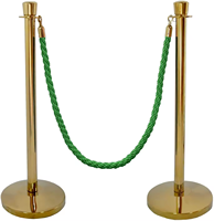 Barrière de Sécurité en Corde Décorative en Acier Inoxydable de 51 mm avec Couronne Dorée