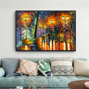 Venta al por mayor personalizado hecho a mano gran lienzo pared arte hogar decorativo pintura al óleo cuchillo árbol pintado a mano texturizado Art <span class=keywords><strong>Deco</strong></span> - Product Image 4