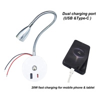 Lampe de lecture LED pour camping-car, éclairage intérieur moderne 12V 24V, projecteur flexible à col de cygne pour camping-car, caravane, bateau, lampe murale à montage en surface