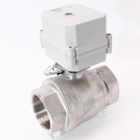 Katup bermotor jarak jauh nirkabel 2 inci, DN50 katup mati bola listrik frekuensi Radio