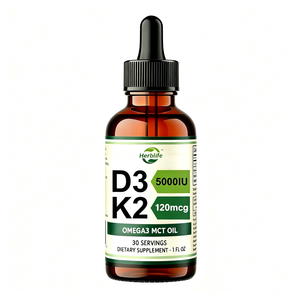 Fabrik OEM ODM Natürliches Nahrungsergänzungsmittel Vitamin <span class=keywords><strong>D3</strong></span> & K2 Flüssige Tropfen mit MCT-Öl Omega 3 Immununterstützung für die tägliche Mundgesundheit - Product Image 1