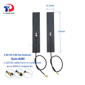 <span class=keywords><strong>Antena</strong></span> de banda dual interna de muestra gratis 6dbi Flexible suave 2,4 GHz Wifi 5G 5,8G UFL FPC <span class=keywords><strong>antena</strong></span> - Product Image 2
