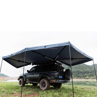 Auvent de protection solaire Sidw, coque 360 degrés, auvent tout-terrain 4x4, pare-soleil pliable, 2,5 m, camping, imperméable, polyester 420D, automatique rapide