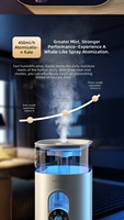 Humidificateur ultrasonique Haoqi, stérilisation, grande capacité, faible bruit, télécommande, éclairage LED, design portable pour la maison et le bureau