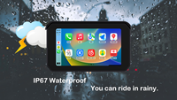 Navigation GPS étanche IP67 5 pouces Écran tactile Moto Sans fil Apple Carplay Android Auto