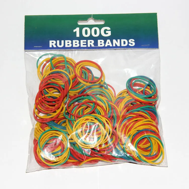 Yüksek kaliteli tek kullanımlık toksik olmayan Rubberband imalatı tedarikçisi para sebze ofis için doğal renkli lastik bant