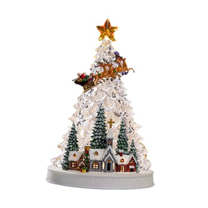 New Arrival LED Acrylic Transparent Church <b>Christmas</b> Tree with <b>Star</b> in the Top with Music <b>Christmas</b> Decoration Home Decoration - Product Image 1