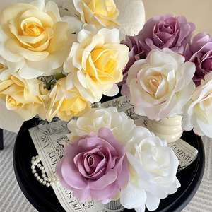 Rosas Artificiales de Alta Calidad al por Mayor, Rosas de Otoño de Tacto Real para Centros de Mesa, Decoración de Bodas - Product Image 5