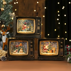 Caja Musical de <span class=keywords><strong>Ocho</strong></span> Tonos con Nieve y Agua, Luz Nocturna de <span class=keywords><strong>TV</strong></span>, Regalo de Año Nuevo, Adorno de Navidad, Decoración Navideña, <span class=keywords><strong>Directo</strong></span> de Fábrica - Product Image 3