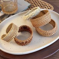 Bracelet en bois tressé fait main pour femme, style bohème vintage, idéal pour la plage