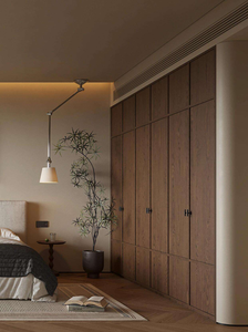 Mây và gỗ nhiều lớp đi bộ trong tủ quần áo tùy chỉnh hệ thống tủ quần áo với kết thúc bề mặt melamine - Product Image 2