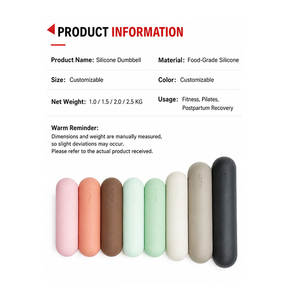 Supplier Customize Silicone <strong>Hand</strong> <strong>Weights</strong> Cast Iron 1-2.5KG Dumbbells Anti-Slip Soft Fitness Gear for Women Pilates - Product Image 2