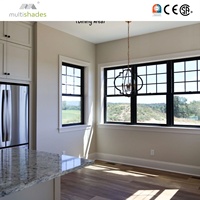 Fenêtre à double battant verticale Multishades, certifiée Energy Star, avec cadre en aluminium à rupture de pont thermique, pour usage extérieur, directement de l'usine