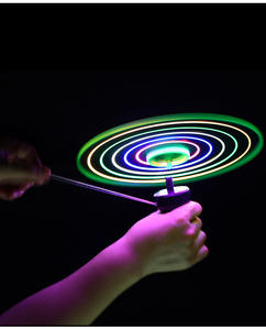 LED Flying Disc Launcher Toy Kids <b>Pull</b> <b>String</b> Glowing Disk for Outdoor Fun Durable Plastic Flying Disc Birthday Party Favor - Product Image 6