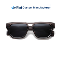 Lunettes de soleil de luxe à double pont UV400 unisexe, personnalisables avec logo de marque, fabriquées à Guangdong