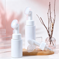 Bouteille de nettoyant moussant en PET 200ML 250ML 300ML 350ML avec pompe et brosse à poils doux, flacon cosmétique pour soins de la peau, impression sérigraphique