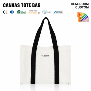 Sac fourre-tout en toile personnalisé, durable et recyclable, grand format, motif lettres imprimé, en coton, avec longues poignées, pour le transport quotidien et les voyages - Product Image 1
