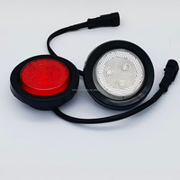 Feux de coin pour remorque CIMC 24V / Feux de coin pour remorque Huajun de 2,5 pouces rouges, jaunes et blancs