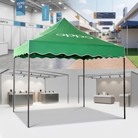 Carpa Plegable Cuadrada con Estructura de Hierro para Publicidad, Toldo de 3m para Exteriores, Protección Solar y Contra la Lluvia