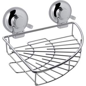 Soporte de Ducha de Esquina de Acero Inoxidable Cromado con Ventosa, 19x19x10cm - Product Image 1