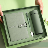 Coffret Cadeau d'Affaires de Luxe en Cuir avec Carnet B5 à Couverture Rigide, Stylo et Bouteille – Vente en Gros Promotionnelle