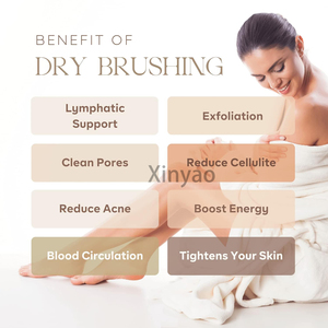 Logo personalizzato setole di cinghiale naturale spazzola per il corpo a secco esfoliante pelle secca linfatica drenaggio e <span class=keywords><strong>Cellulite</strong></span> trattamento massaggio Scrub - Product Image 4