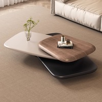 Table basse tournante minimaliste italienne Villa meubles de salon moderne Simple mécanique suspendu en bois massif de qualité supérieure