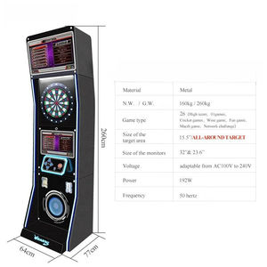 Machine <span class=keywords><strong>de</strong></span> fléchettes électronique commerciale à monnayeur avec écran LCD pour bar, club, maison, centre commercial, jeu multijoueur personnalisé Dartslive - Product Image 2