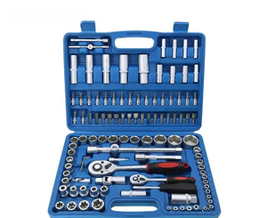 Set di 108 Pezzi di Chiavi a Bussola Cromate con Cricchetto, Kit di Attrezzi Multifunzionale <span class=keywords><strong>per</strong></span> Riparazioni Domestiche e Auto - Product Image 2